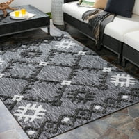 Уметнички ткајачи Еилон Трелис Глобален област на килим, црна јаглен, 8 '10' '