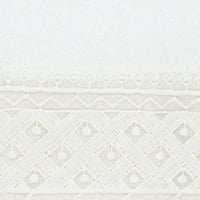 Линум Домашен Текстил Традиционален Современ Турски Памукidен Бела Чипка Украсена Крпа За Раце, Бела