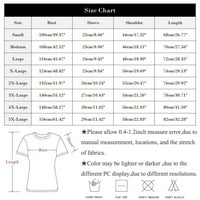 Блуза Краток Ракав Работна Облека Графички Отпечатоци Блузи V-Вратот Лето За Жени ВИНО XL