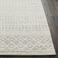 Уметнички ткајачи Елазиз Геометриска област килим, надвор од бела боја, 7'10 11 '