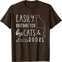 Љубител На Мачки ОД ДРВО, Мачки И Книги, Љубител На Книги, Љубител На Читање, Маица За Мачки