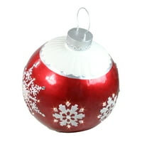 Северна светлина на отворено мулти-бои со снегулка од снегулка, божиќна топка украс, 26,5 “