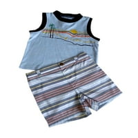 Quilte Baby Boy & Toddler Boy Boy Mirts and Shorts Set, 2-парчиња, големини 0 3M-4T