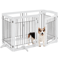 Smilemart 34 ″ висина што може да се преклопи во слободното миленичиња порта за безбедност на портата за куче, бело