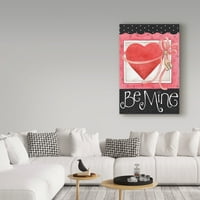Трговска марка ликовна уметност „Пинк срце биди мое“ платно уметност од Мелинда Хипшер