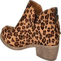 Collectionенска колекција на списанија Livvy Bootle Bootie Leopard Fau Suede 7. М.