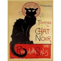 Трговска марка ликовна уметност Tournee du Chat Nir Canvas Art by Theophile A Steinlen