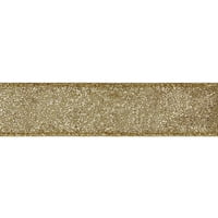 Жичен раб, лента за обвивка за ткаенини, златен метален сјај со зашиен раб, 1. во ft