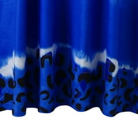 Miayilima MIDI фустани за жени V-врат Краток ракав Леопард Флорал печатење со средна должина