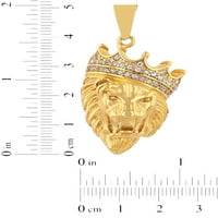 Машки златен тон од не'рѓосувачки челик кристал круна на главата на главата 24 ѓердан