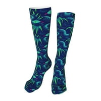 Зелена Змија Во Дождовната Шума Колено Високи Чорапи Топло За Мажи Против Лизгање Зимски Задебелени Чорапи За Подароци За Спортски