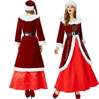 Фустан на лејди Клаус, фустан на Дедо Мраз, појас и капа со големина еден