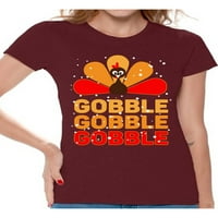 Незгодни стилови Среќна Денот на благодарноста маица маички маички за жени за жени
