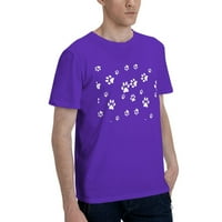 Основна маица за кратки ракави за кучиња Paw Purple 5x-Large