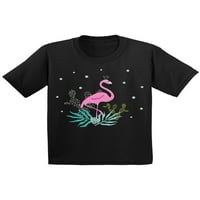 Незгодни стилови крунисана со фламинго кошула за новороденчиња симпатична летна кошула за деца розова фламинго маица за момчиња розови фламинго кошули за девојки