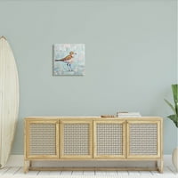 СТУПЕЛ ИНДУСТРИИ Крајбрежна Пловер Наутичка галерија за сликање на птици завиткано платно печатење wallидна уметност, дизајн