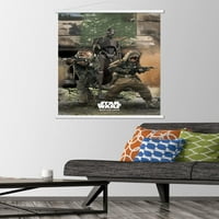 Војна на ѕвездите: Непријателски Ѕиден Постер Со Едно Трио Со Дрвена Магнетна Рамка, 22.375 34
