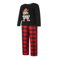 Мубинео Божиќни Пижами За Семејство, Врвови За Печатење Капи Со Долги Ракави + Карирани Панталони Поставете Облека За Спиење