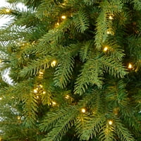 4.5ft. Вештачко новогодишно елка „Ванкувер ела“ со јасни LED светла и гранки што се наведнуваат во декоративни пластери
