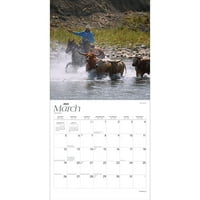 Календар на wallидови од каубои од кафеава боја