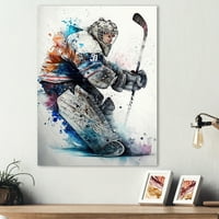 Дизајнрт хокеј голман IV платно wallидна уметност