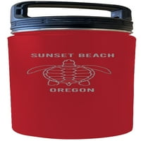 Зајдисонце плажа Орегон сувенир Оз врежан црвен изолиран двоен wallид од не'рѓосувачки челик шише со шише со вода од не'рѓосувачки