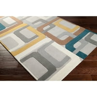 Уметнички ткајачи grsns сиви модерен килим на квадратни подрачја