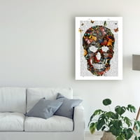 Трговска марка ликовна уметност „череп на пеперутка“ платно уметност од фан фанки