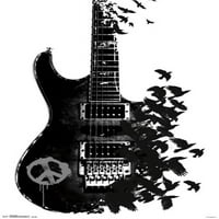 Трендови Меѓународен постер за wallидови на гитара со врата 22.375 34