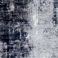 Уметнички ткајачи Wanderlust Апстрактна област килим, црна морнарица, 8'10 12'4