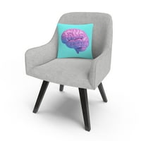 Модерен 3д Розов Мозок Од Абц Декоративна Перница За Фрлање