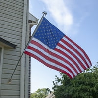 Ft. Челична знаме на знамиња Бетси знамиња Американски комплет за знамиња, зашиено најлон знаме, групирано, сребро