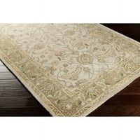 Уметнички ткајачи Чарлс маслиново слонова коска традиционален килим со тркалезна област