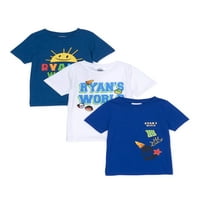 Графички маици со кратки ракави на Рајан, со големина 4-8